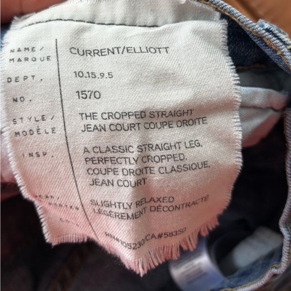 CURRENT ELLIOT | the straight leg cropped jean | size 27 - Picture 8 of 8